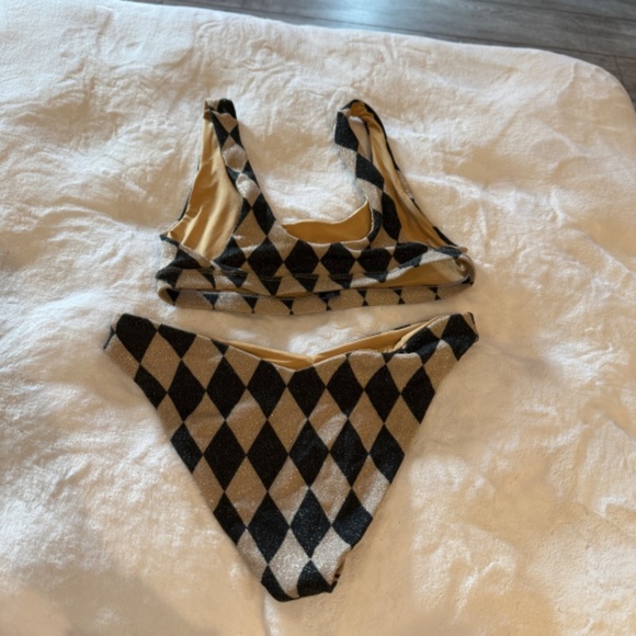 New! SET Beach Riot  Peyton Top Matching Bottom in Diamond Shimmer 31365 - Picture 10 of 15